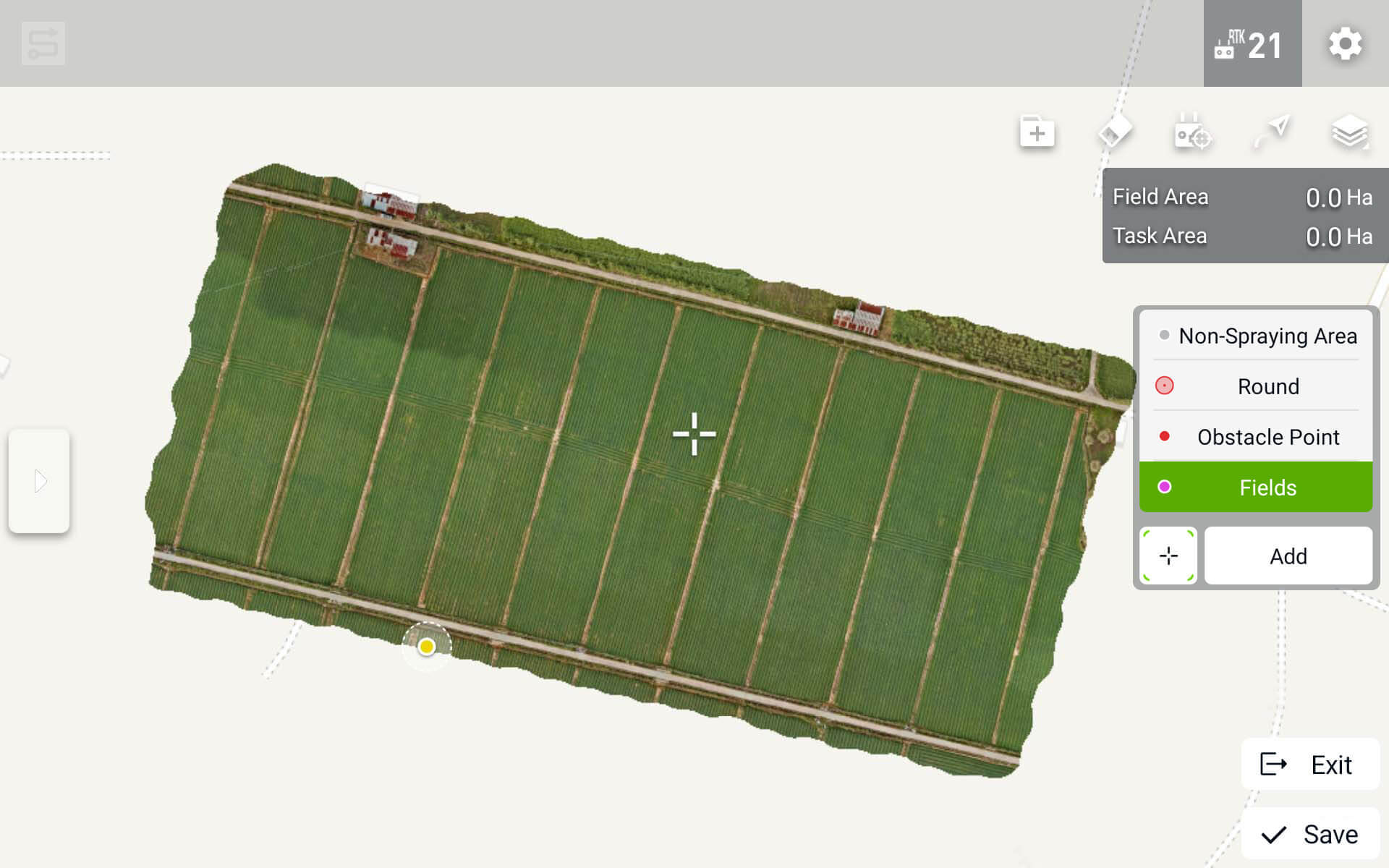 Aerial crop damage survey imagery